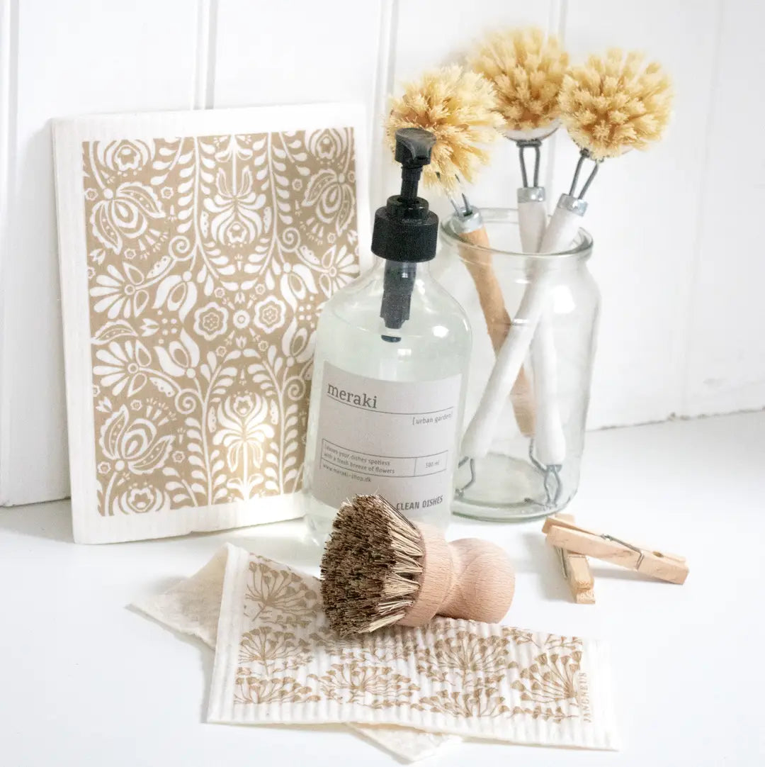 Swedish Dishcloth, Scandi Bloom, Sand