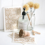 Swedish Dishcloth, Scandi Bloom, Sand 2