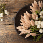 Pom Pom Floral Stem, White, 21.5 in. 2