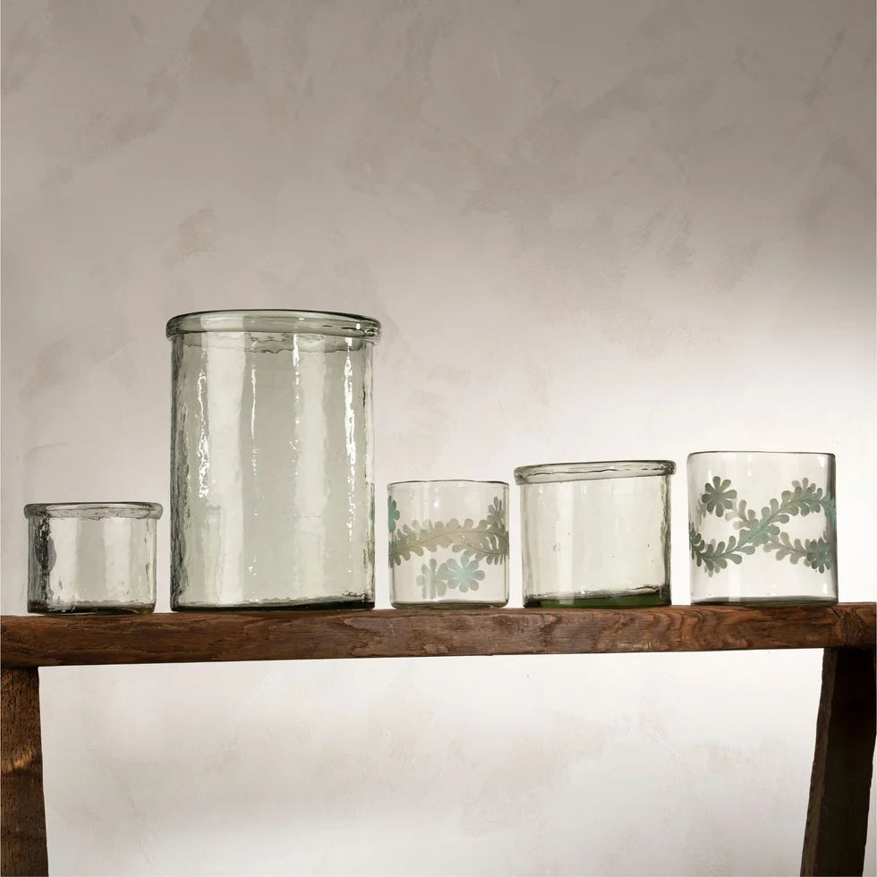 Hammered Glass Hurricane, Medium, 6.25 in.