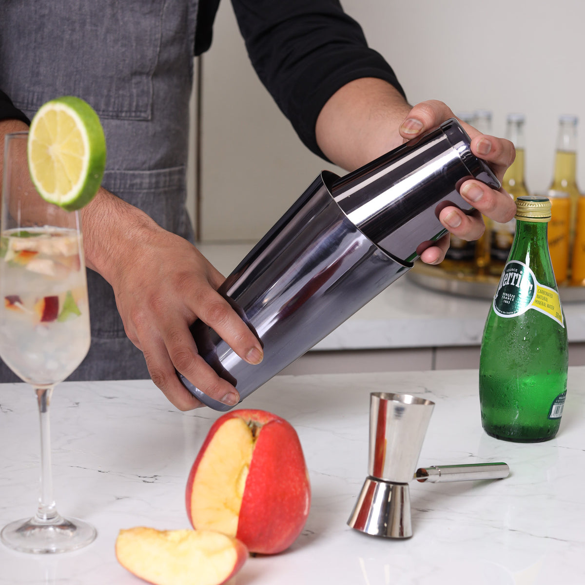 Black Stainless Steel Cocktail Shaker
