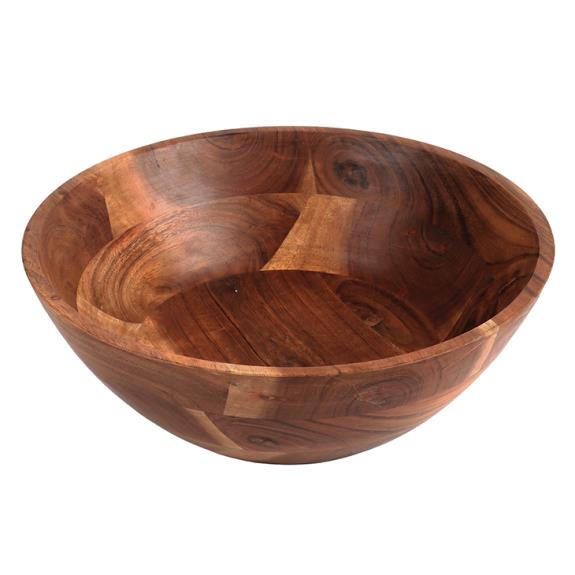 Acacia Wood Round Serving Bowl, 12 X 12 X 4.75 in.