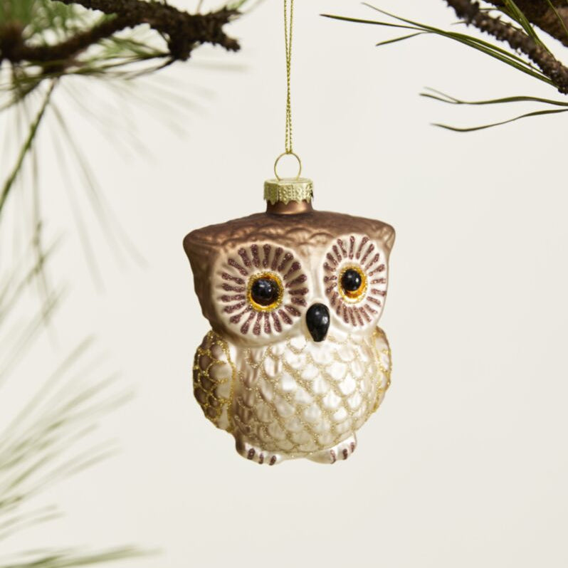 Tawny Owl Ornament, 3.25 X 2.5 X 3.5 in.