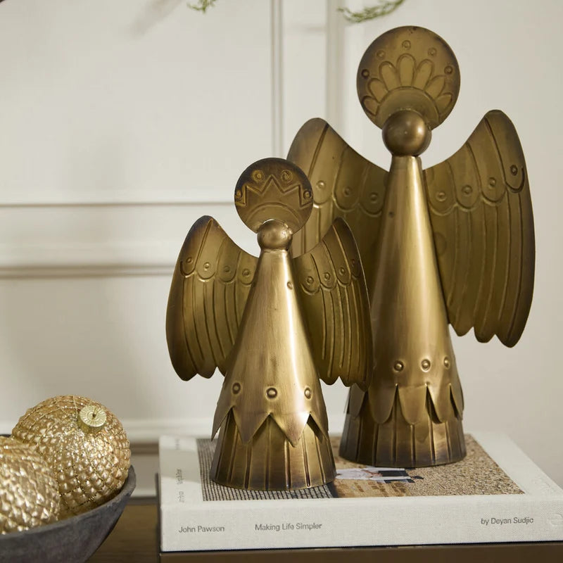 Heavenly Figurine, Antique Gold, 7.25 X 4 X 10 in.