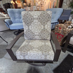 OW Lee, Arc Swivel Rocker Lounge Chair, Sable Finish, Lacework Stone, 64.75 X 29.75 X 37.5 2