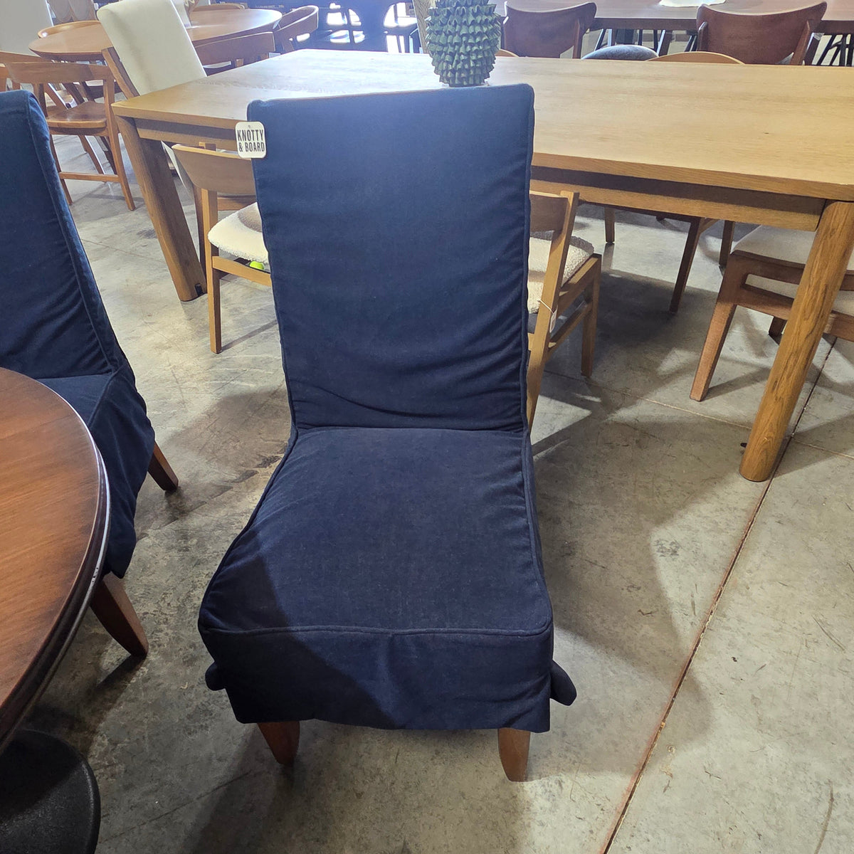 Four Seasons Parsons Chair, Beam Indigo