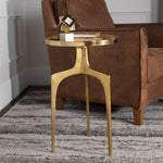 Kenna Accent Table, Textured Soft Gold, 16 x 16 x 25 in. 2
