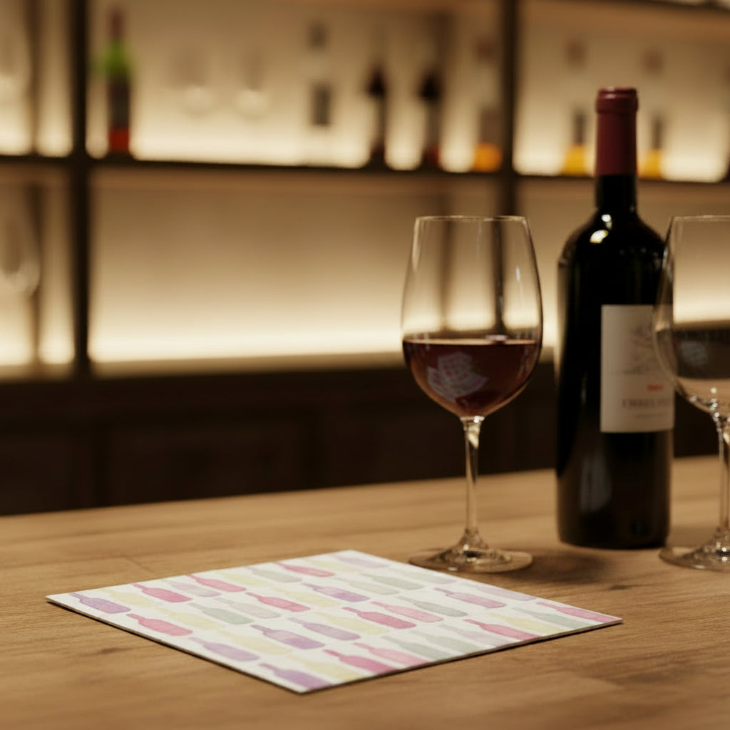 Paper Cocktail Napkin, 20 Ct, Wine Shelves