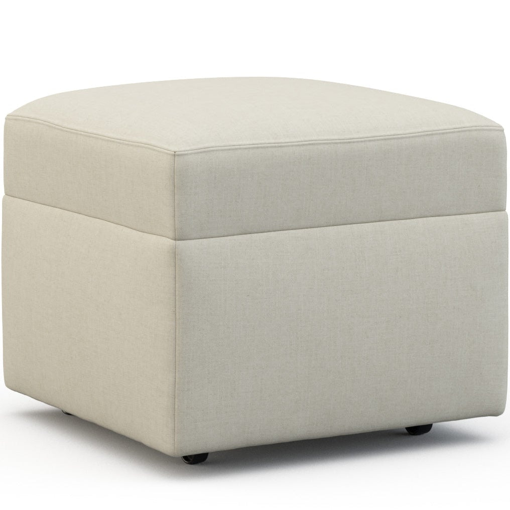 Sherrill - Truman Ottoman 21 x 21 x 18 Floor Model in Chitchat Hemp