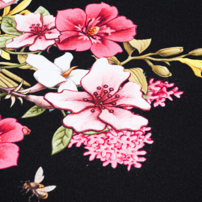 Black Floral Bouquet Apron