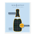 Beau Bottles Champagne Collection, Blue and Green Christmas Tartan 1