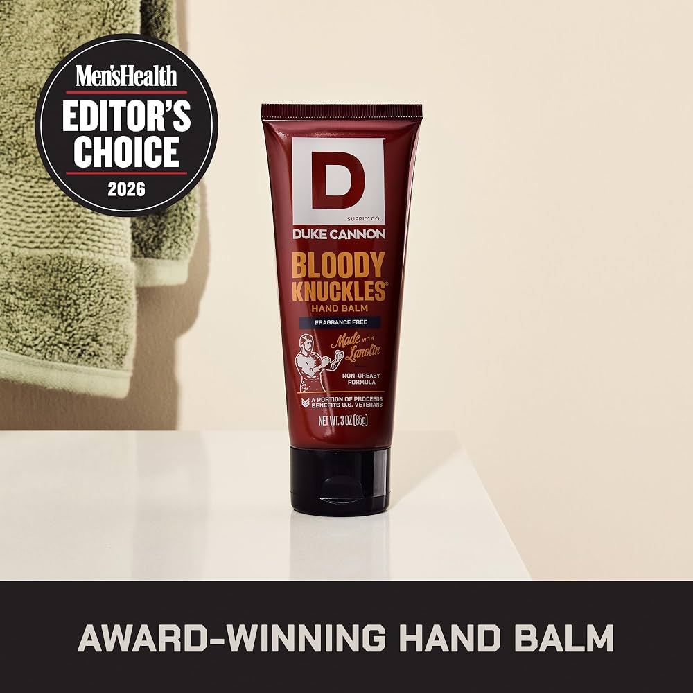 Duke Cannon Hand Repair Balm, Bloody Knuckles Fragrance Free, 3 oz.