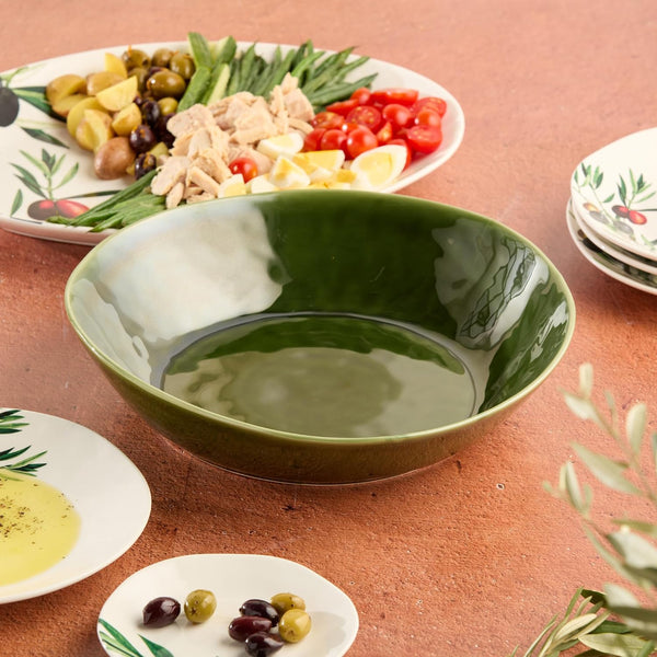 Pasta Bowl, Verde, 13 X 3 in.