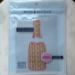 Packaging of Beau Bottles Prosecco Collection, Honey Rattan Weave bottle wrap designed to elevate bottles for entertaining, featuring woven rattan texture and subtle branding. 1