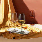 Khen Ribbed Colored Wine Glasses, Muted,  Set of 6, 10 oz., Set of 6 2