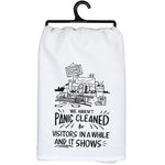 Tea Towel, Panic Cleaned 1