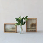 Two-Sided Mango Wood Floating Photo Frame, Natural, 4 X 6 in. 2