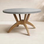 Teak & Composite Round Dining Table, 52 in. 2