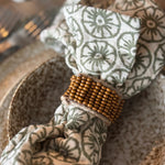 Soledad Beaded Napkin Ring, Natural 2