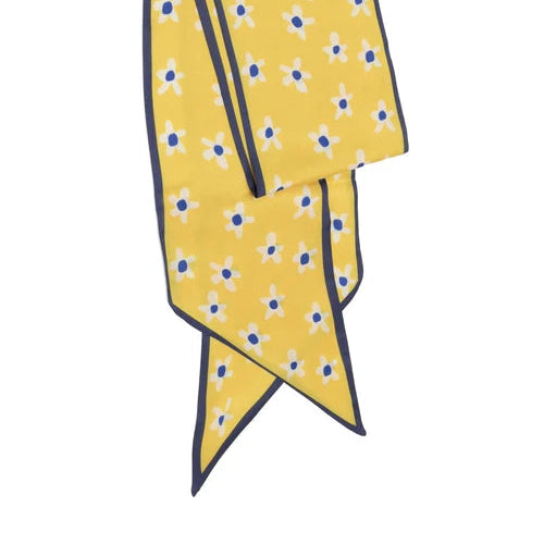 Daisy Double Sided Scarf, Yellow, 145 x 13 in.