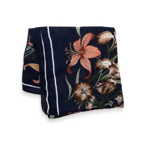Homestead Garden Scarf, Navy, 180 X 85 in.