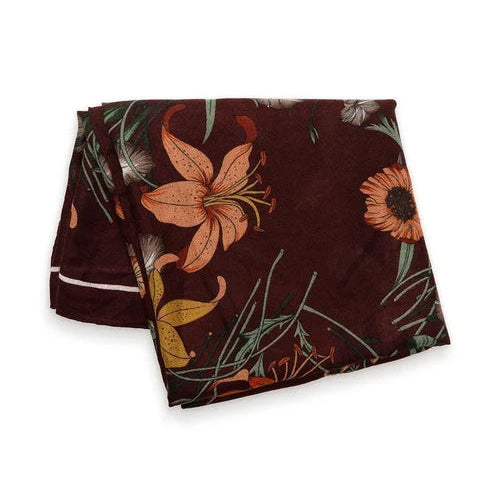 Homestead Garden Scarf, Wine, 180 x 85 in.