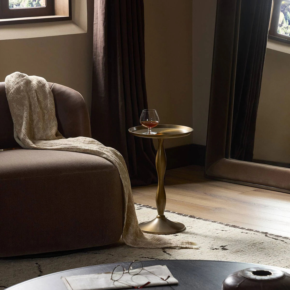 Carden End Table, Dark Aluminum