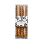 Twin Flame Twisted Beeswax Taper Candles, Set of 4, Honey, 9 in. 2