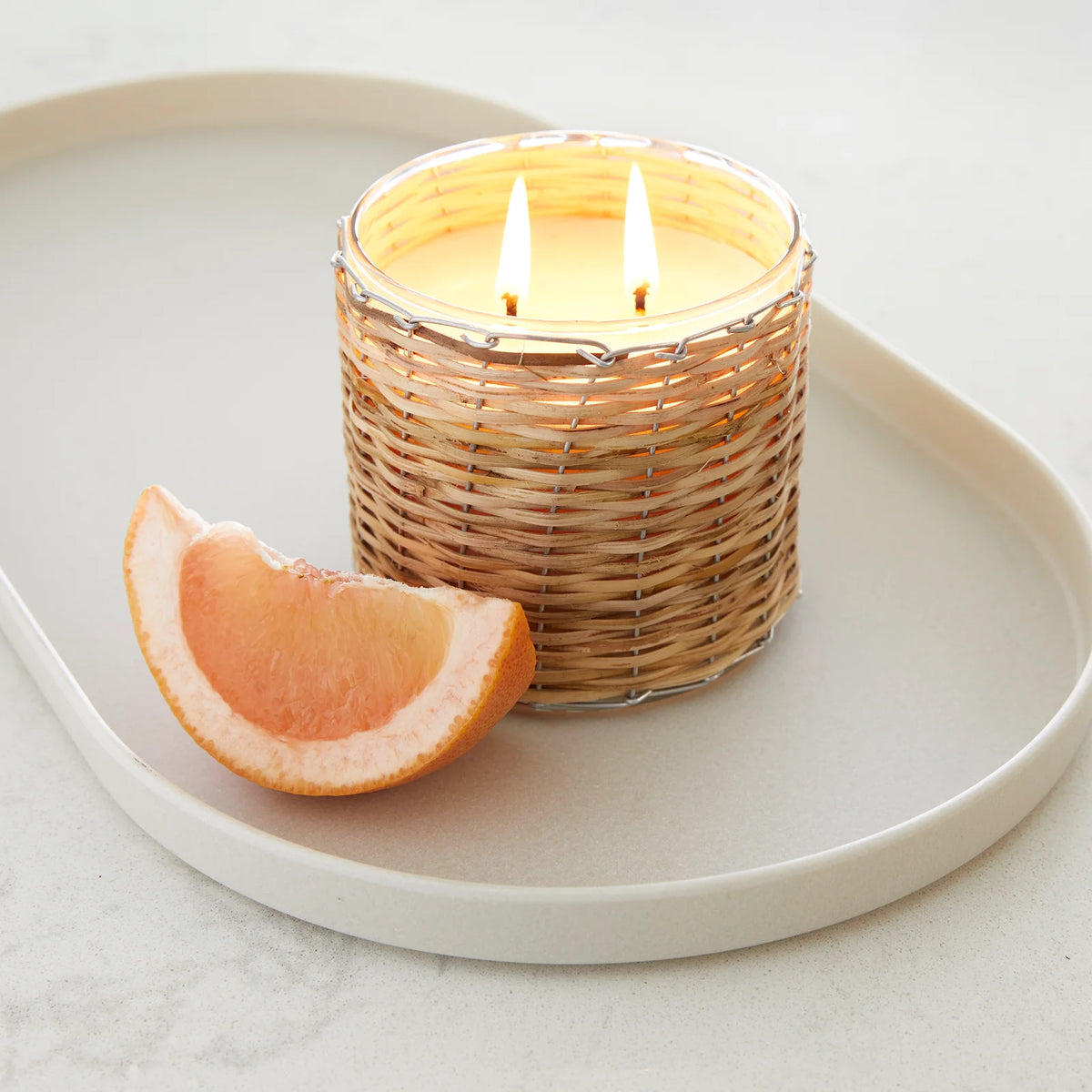 Hillhouse, Handwoven Candle 12oz., Grapefruit Pomelo