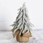 Frosted Tree in Burlap, 8 in. 2