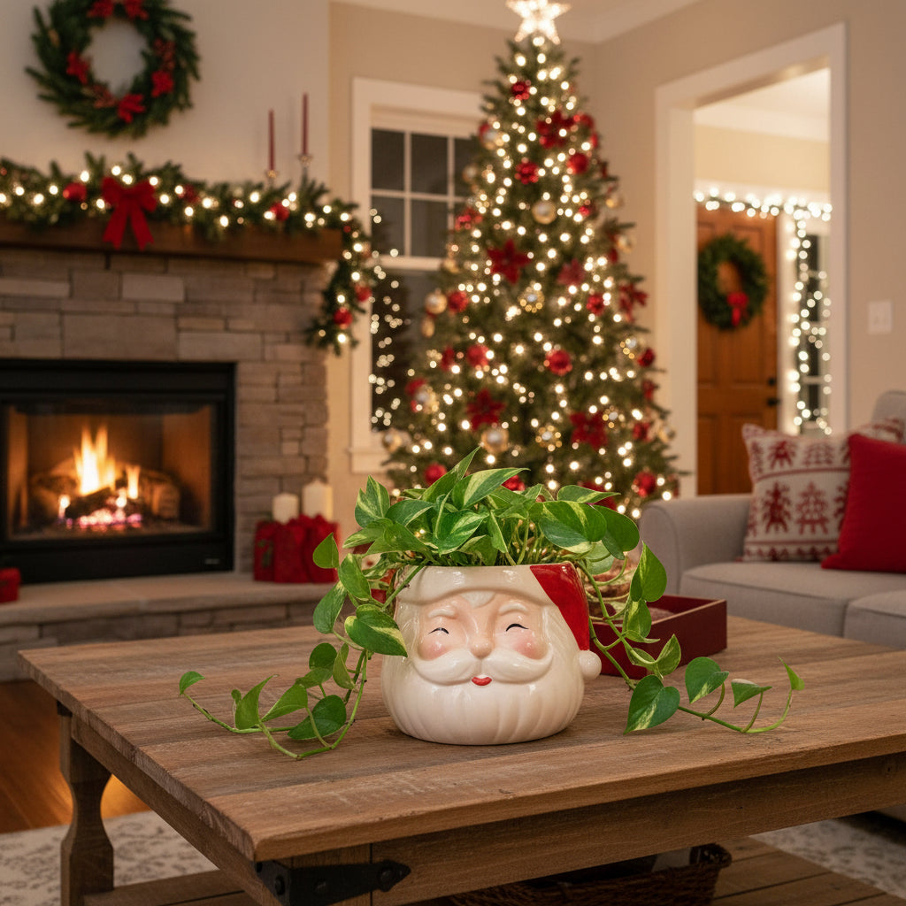 Santa Head Planter (Holds 5