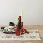 Embroidered Mistletoe Pattern Table Runner, 72