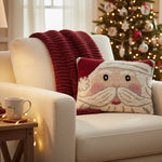 Santa Face Hook Pillow, 8 X 12 in. 2
