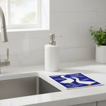 Swedish Dishcloth, Geese, Blue 2