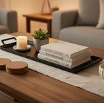 Black Rectangle Tray, Large 2