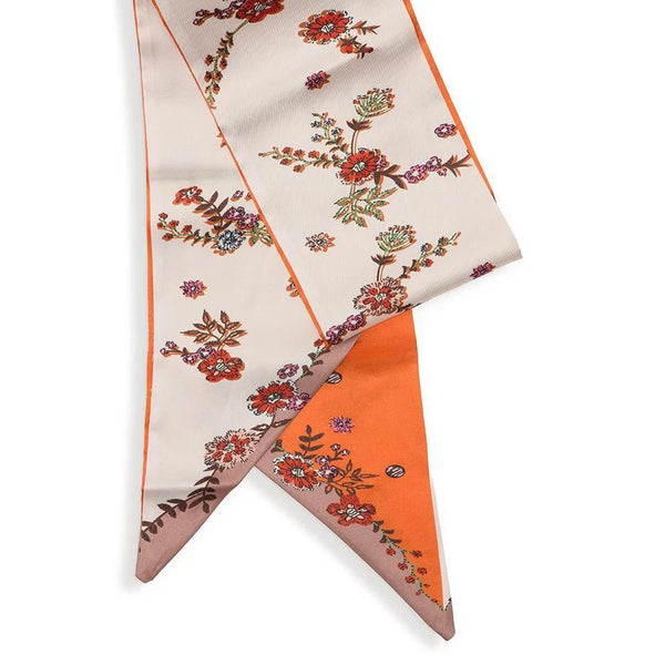 Sunset Floral and Flutter Reversible Scarf, 145 X 13 in.