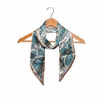 Broad Paisley Double-Sided Scarf, Teal, 145 X 13 in. 1
