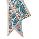 Broad Paisley Double-Sided Scarf, Teal, 145 X 13 in. 2