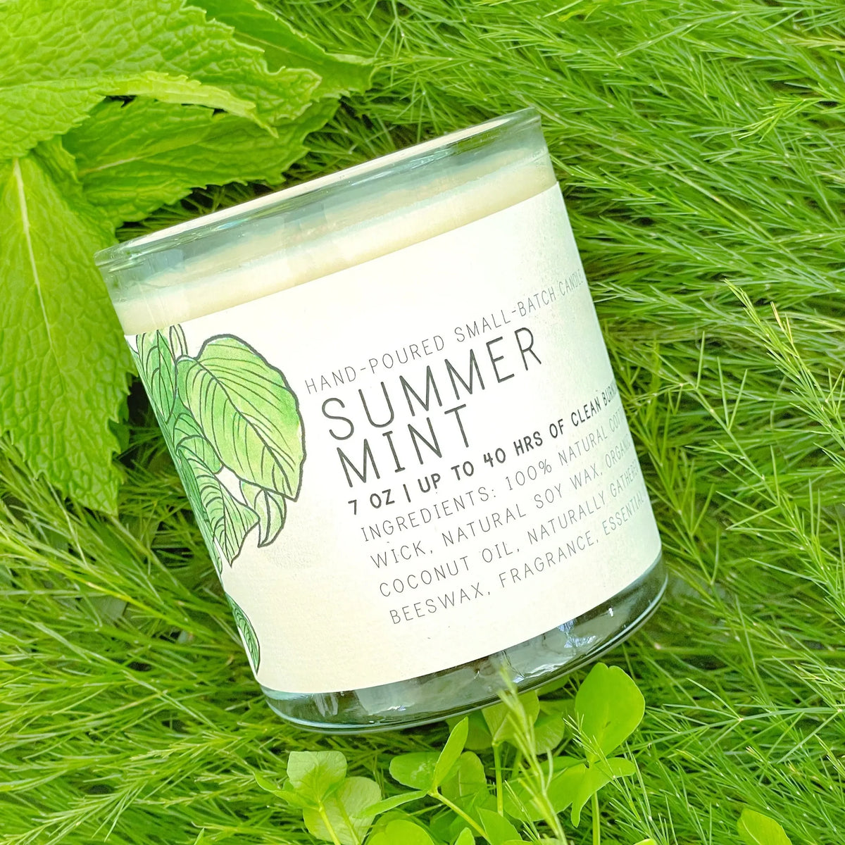 Just Bee Summer Mint Candle, 7 oz.