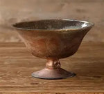 Antique Etched Compote, Copper, 8.6 X 8.6 X 5.7 in. 2