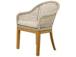 Nautical Rope & Teak Dining Chair with Sunbrella Fabric 1