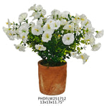 Potted White Petunia, Small, 13 x 13 x 11.8 in. 1