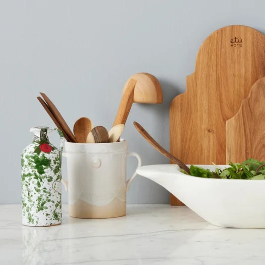 Euro Large Serving Spoon Set, Fruitwood, 11 in.