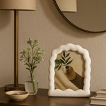 Sculptured Wavy Arch Resin Photo Frame, White, 8 X 10 in. 2