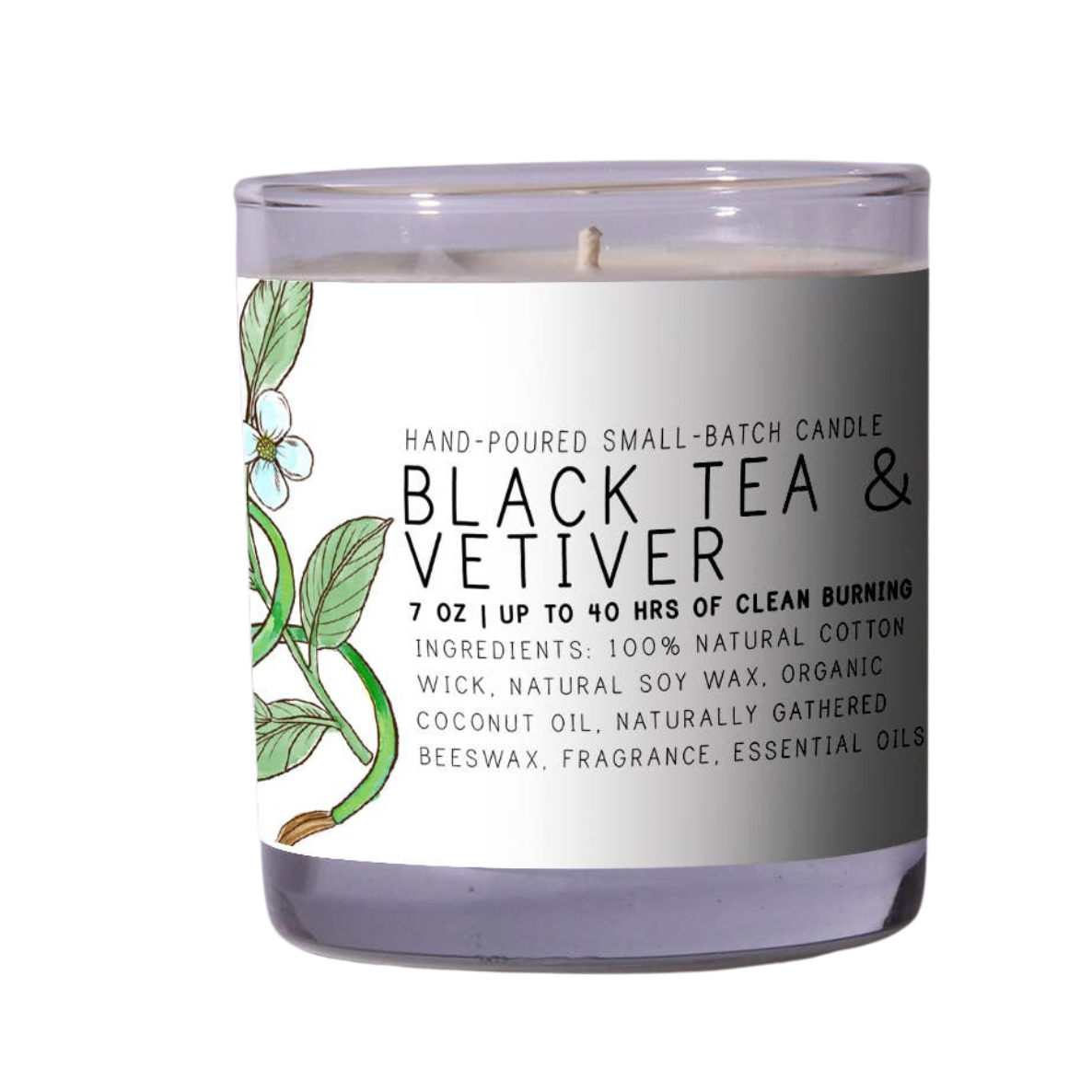 Just Bee Black Tea Vetiver, 7 oz.
