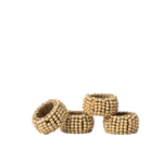 Bead & Jute Napkin Rings Set, 2