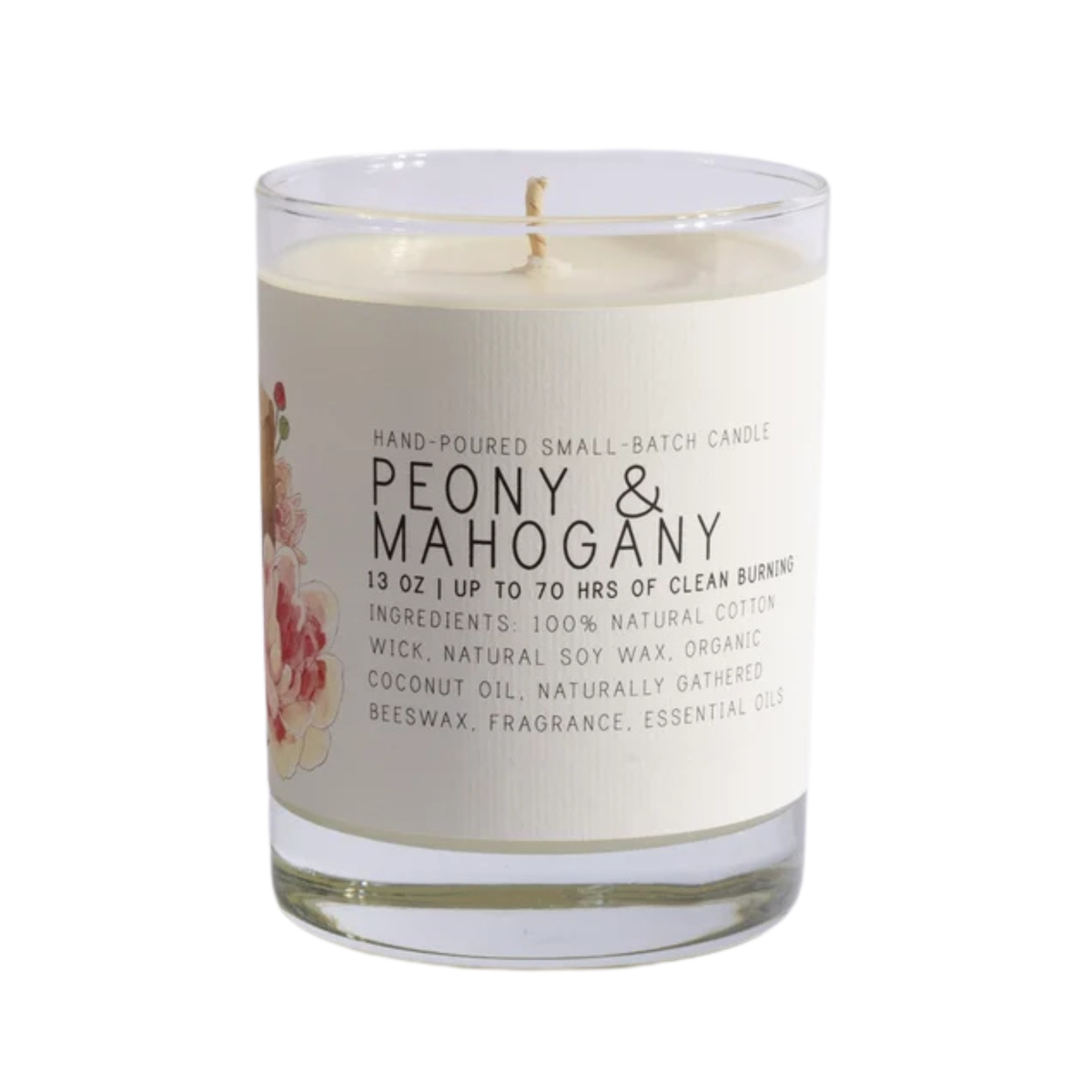 Just Bee Peony & Mahogany Candle, 13 oz