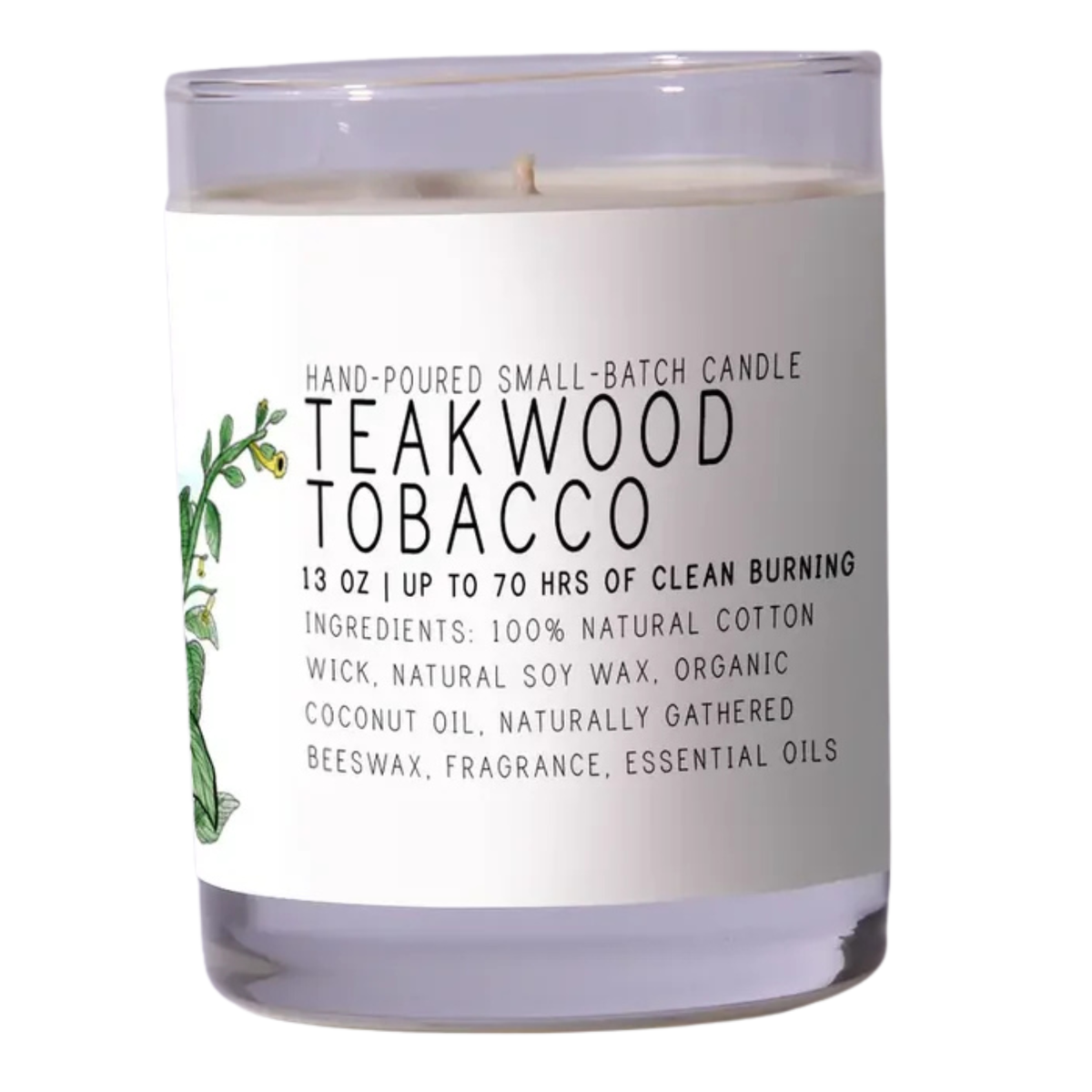 Just Bee Teakwood Tobacco Candle, 13 oz