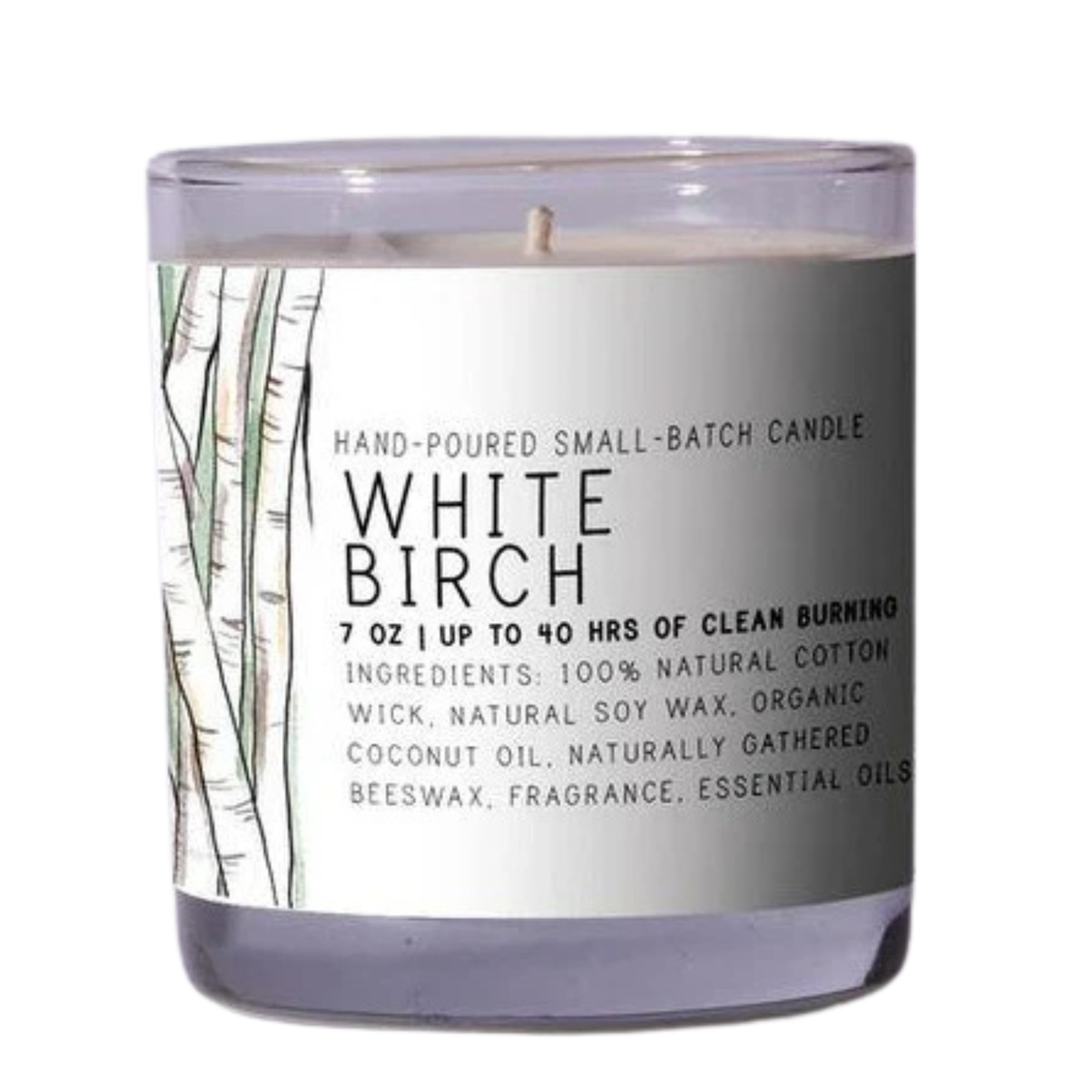 Just Bee White Birch Candle, 7 oz