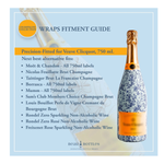 Beau Bottles Champagne Collection, Grandmillenial Blue Floral 2